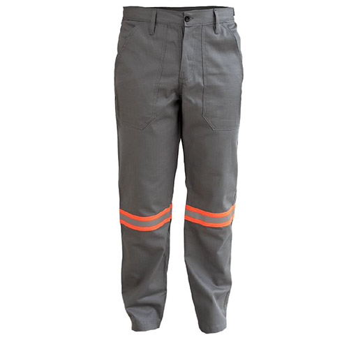 Calça Brim pesado com zíper - com refletivo